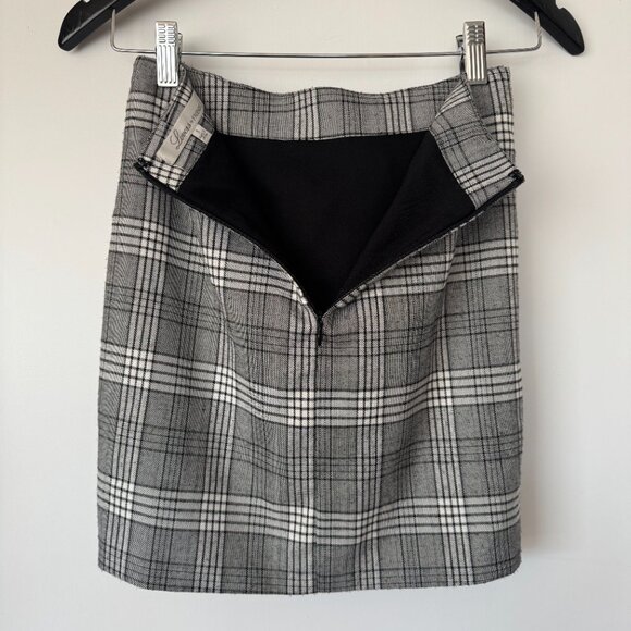 Lovers + Friends Gray Plaid Julie Faux Wrap Checkered Mini Skirt - Picture 4 of 6
